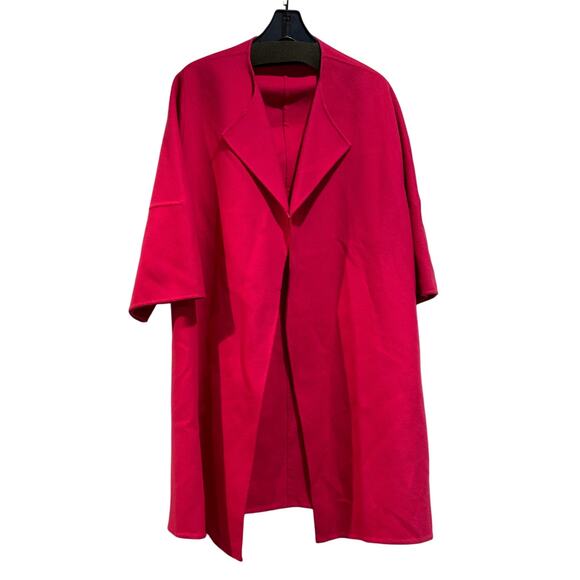 Hot Pink Marina Rinaldi Pink Coat No Size‎ Label Oversized Vintage Inspired - Picture 1 of 14